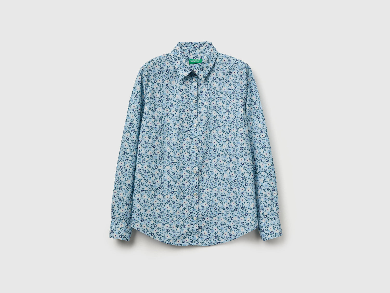 Benetton_Multi-Color_Patterned Shirt in Lightweight Cotton_5Q6SDQ0AY_67A_05