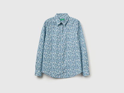 Benetton_Multi-Color_Patterned Shirt in Lightweight Cotton_5Q6SDQ0AY_67A_05