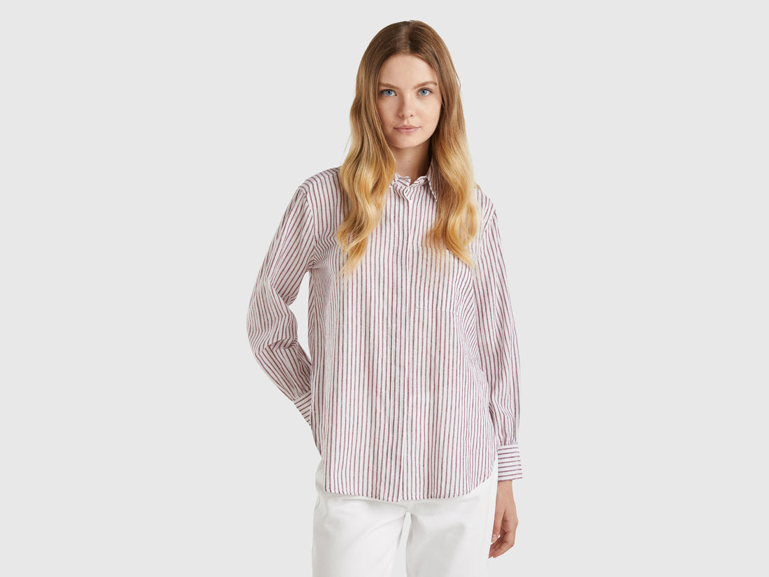 Striped Shirt Made From Linen Blend_5QL3DQ09Y_911_01