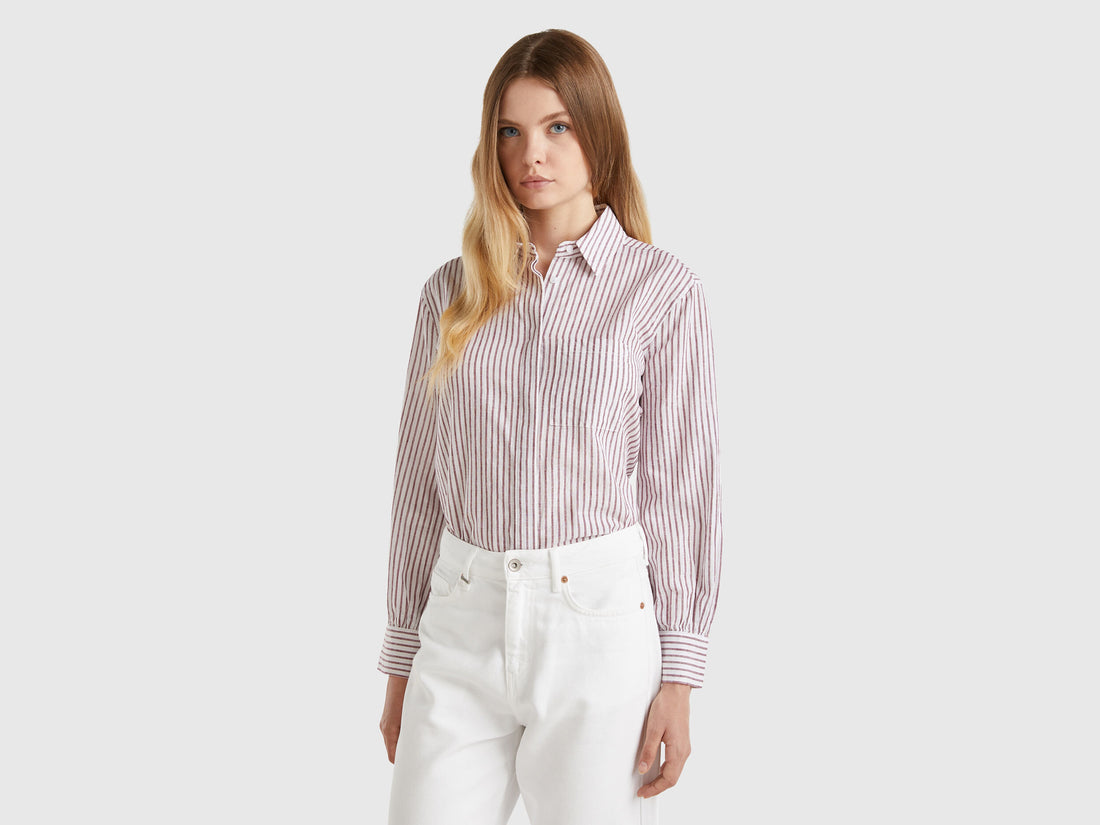 Striped Shirt Made From Linen Blend_5QL3DQ09Y_911_02