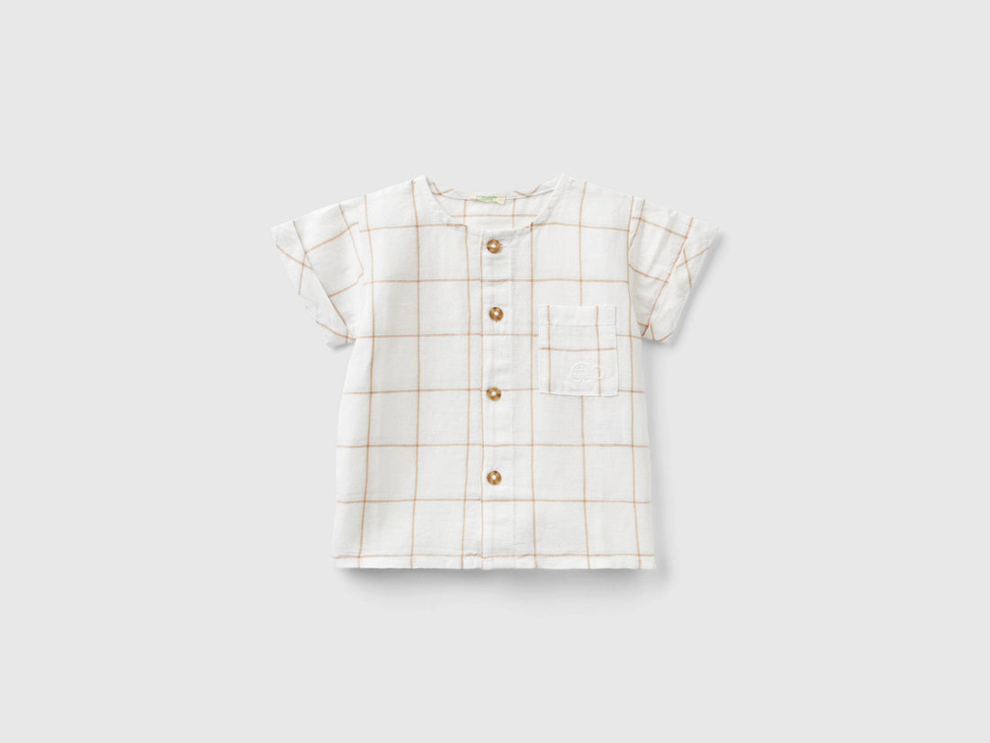 Check Shirt In Linen Blend_5RO7AQ00K_901_01