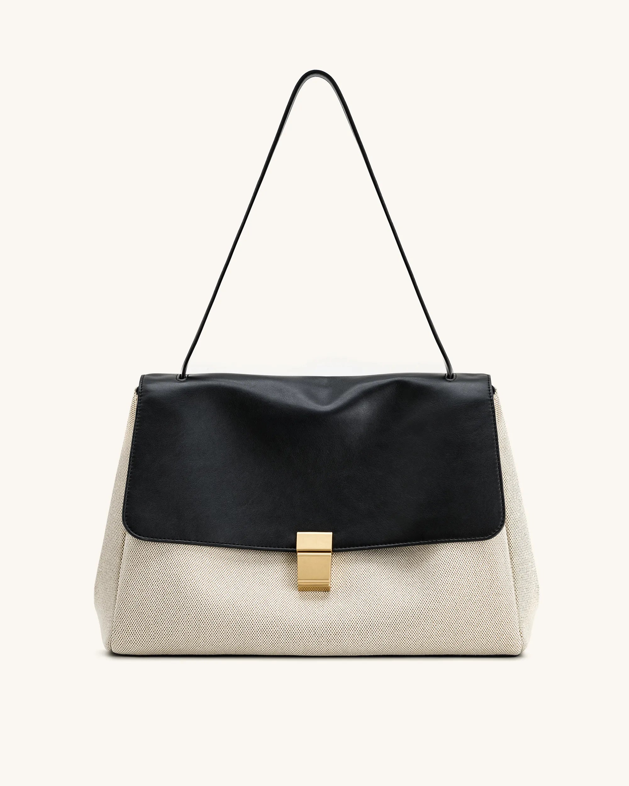 JW PEI Black Canvas  Hilary Shoulder Bag  SKU: 5S258-11_Black Canvas Image 01