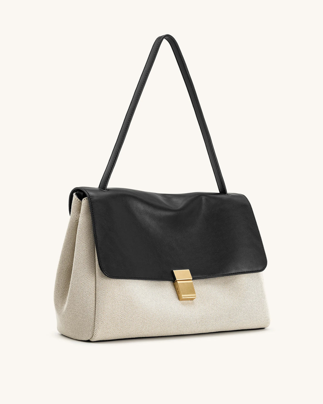 JW PEI Black Canvas  Hilary Shoulder Bag  SKU: 5S258-11_Black Canvas Image 02