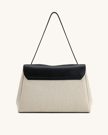 JW PEI Black Canvas  Hilary Shoulder Bag  SKU: 5S258-11_Black Canvas Image 03