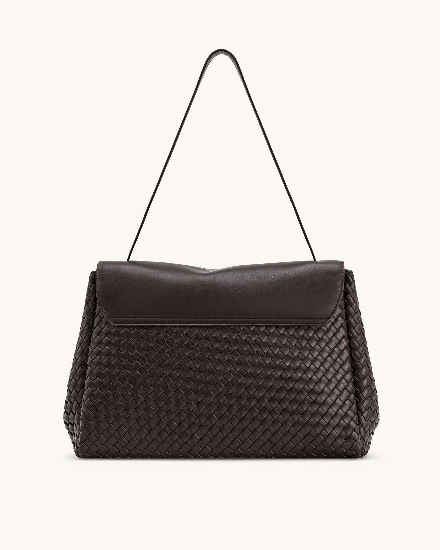 JW PEI Dark Brown Women Hilary Woven Shoulder Bag - Dark Brown SKU: 5S258-32_Dark Brown Image 03