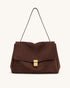 JW PEI Dark Brown Women Hilary Faux Suede Shoulder Bag - Dark Brown SKU: 5S258-34_Dark Brown Image 01