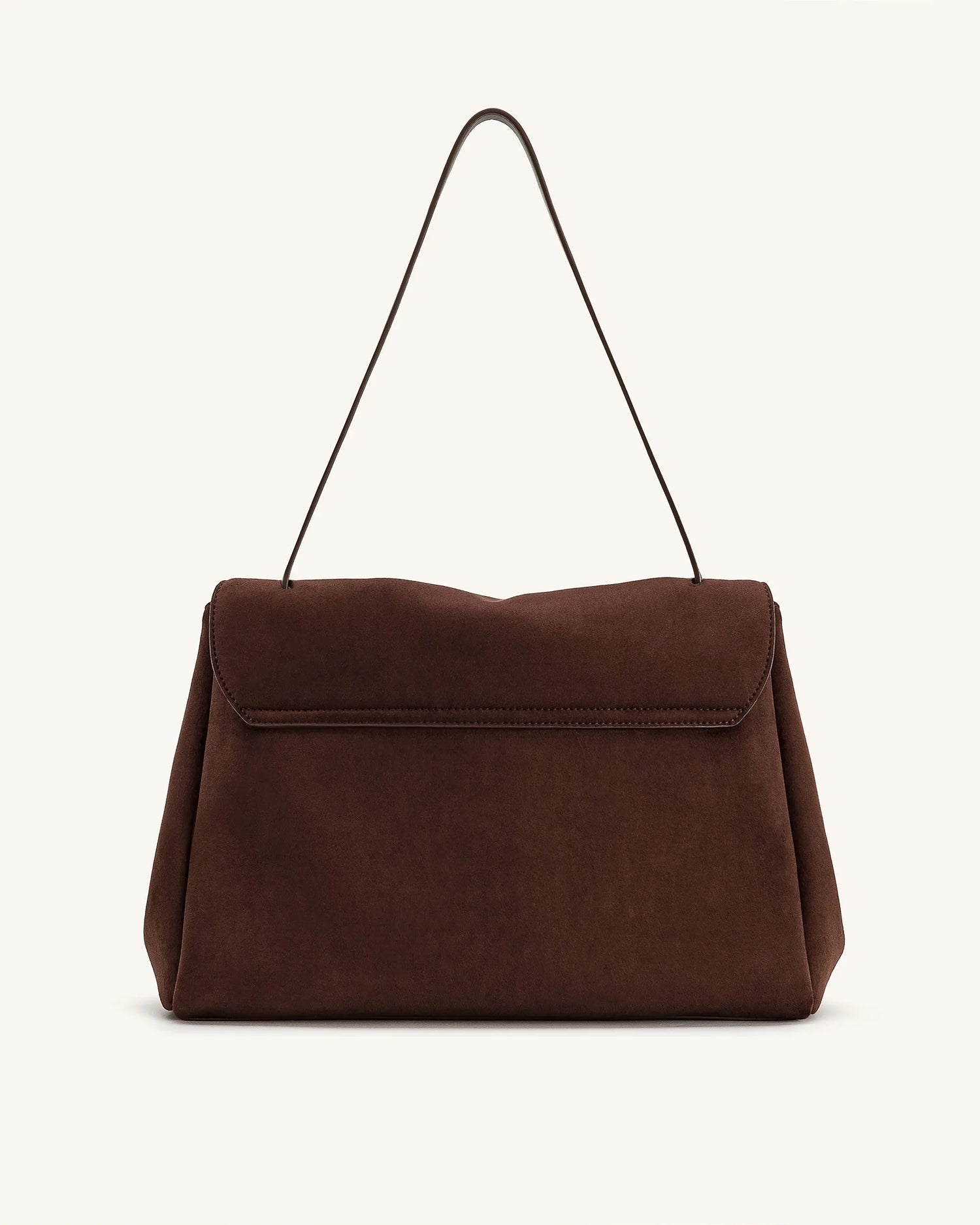 JW PEI Dark Brown Women Hilary Faux Suede Shoulder Bag - Dark Brown SKU: 5S258-34_Dark Brown Image 03