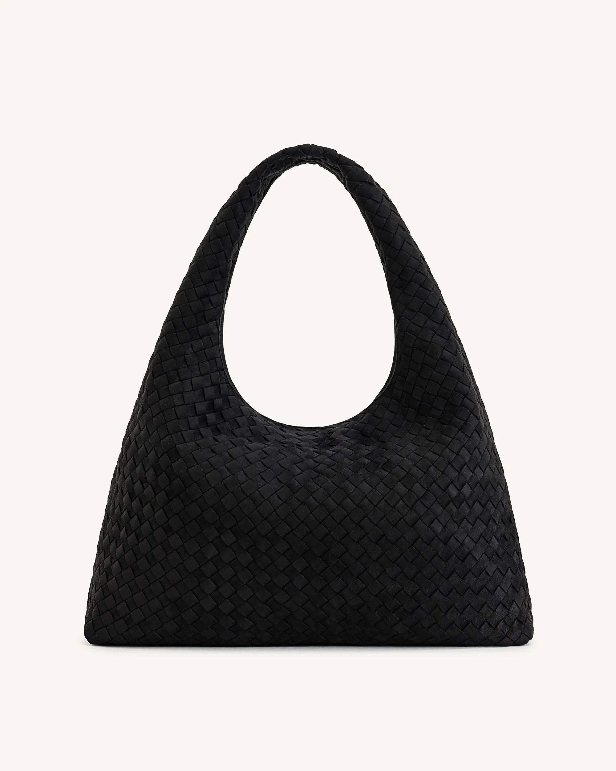 JW PEI_Black_Iaura Faux Suede Woven Shoulder Bag_5S286-1_Black_01