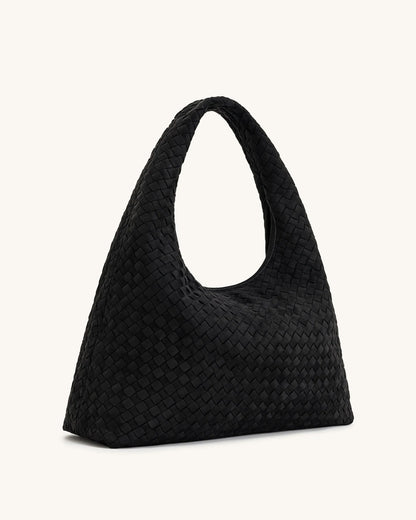 JW PEI_Black_Iaura Faux Suede Woven Shoulder Bag_5S286-1_Black_03