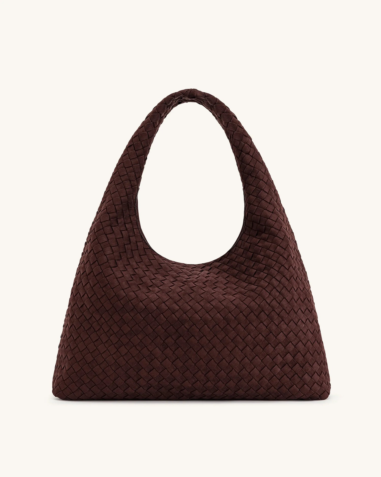 JW PEI_Dark Brown_Iaura Faux Suede Woven Shoulder Bag_5S286-3_Dark Brown_01