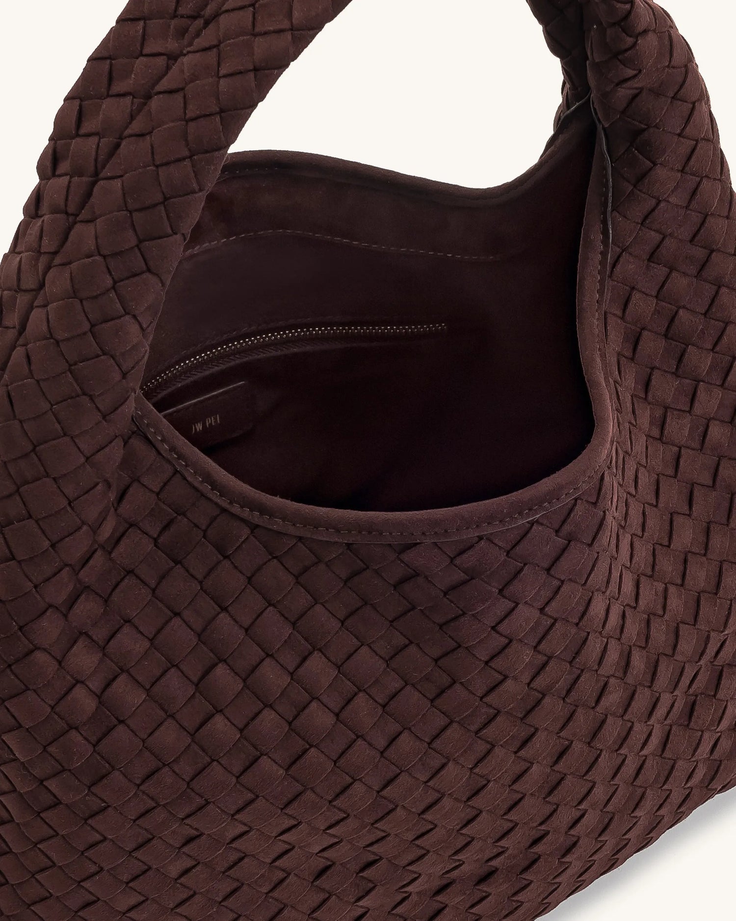 JW PEI_Dark Brown_Iaura Faux Suede Woven Shoulder Bag_5S286-3_Dark Brown_04