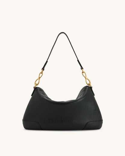 JW PEI_Black_Jayla Metal Pendant Embellished Shoulder Bags_5S299-1_Black_02