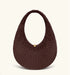 JW PEI Dark Mocha  Nola Faux Suede Woven Hobo Shoulder Bag  SKU: 5S396-3_Dark Mocha Image 01