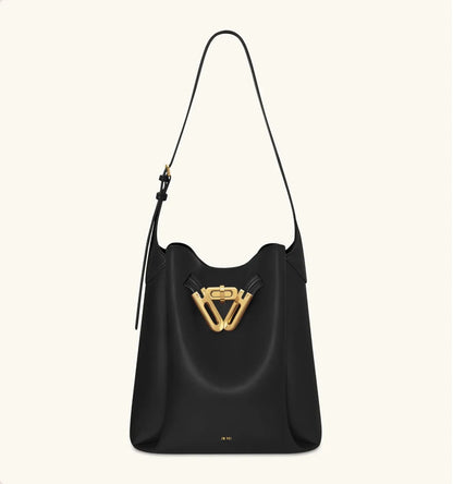 JW PEI Black  Charlene Double Buckle Hobo Bag  SKU: 5S401-1_Black Image 01