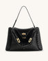 JW PEI Black Women Rhea Large Woven Textured Shoulder Bag SKU: 5S402X001-1_Black Image 01