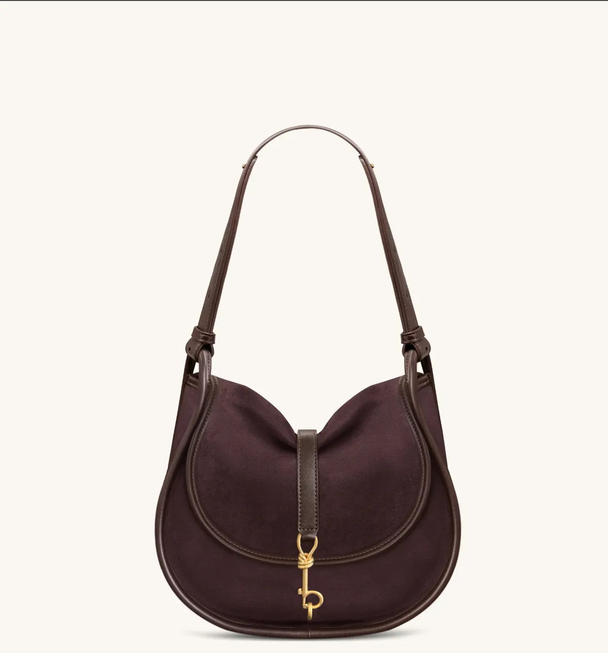 JW PEI Chocolate Women Arla Small Faux Suede Hobo Bag  SKU: 5S407-3_Chocolate Image 01