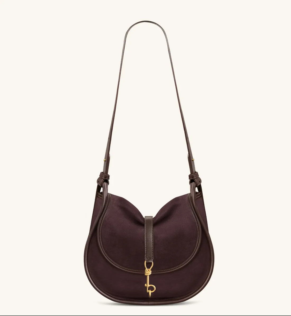 JW PEI Chocolate Women Arla Small Faux Suede Hobo Bag  SKU: 5S407-3_Chocolate Image 02