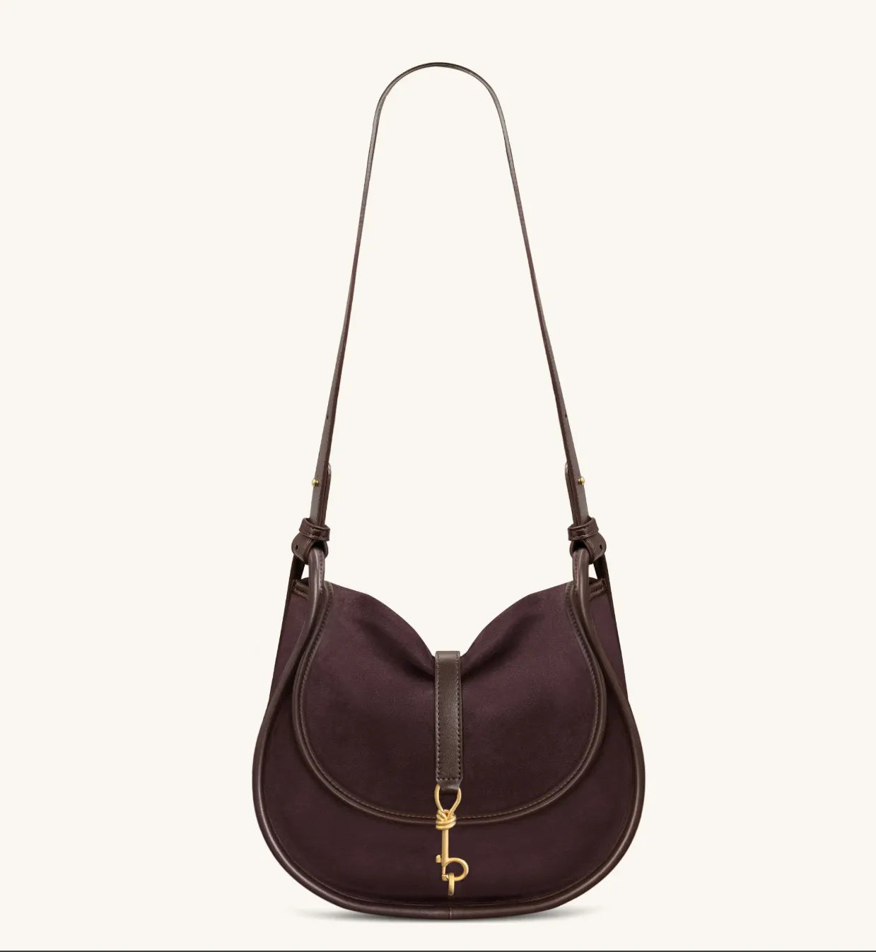 JW PEI Chocolate Women Arla Small Faux Suede Hobo Bag  SKU: 5S407-3_Chocolate Image 02