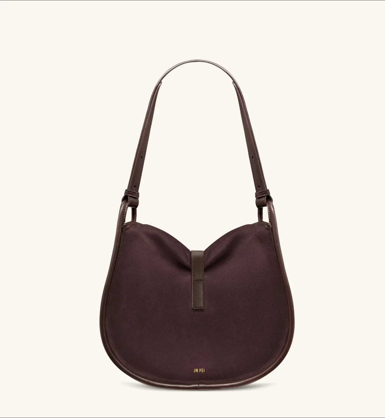 JW PEI Chocolate Women Arla Small Faux Suede Hobo Bag  SKU: 5S407-3_Chocolate Image 04
