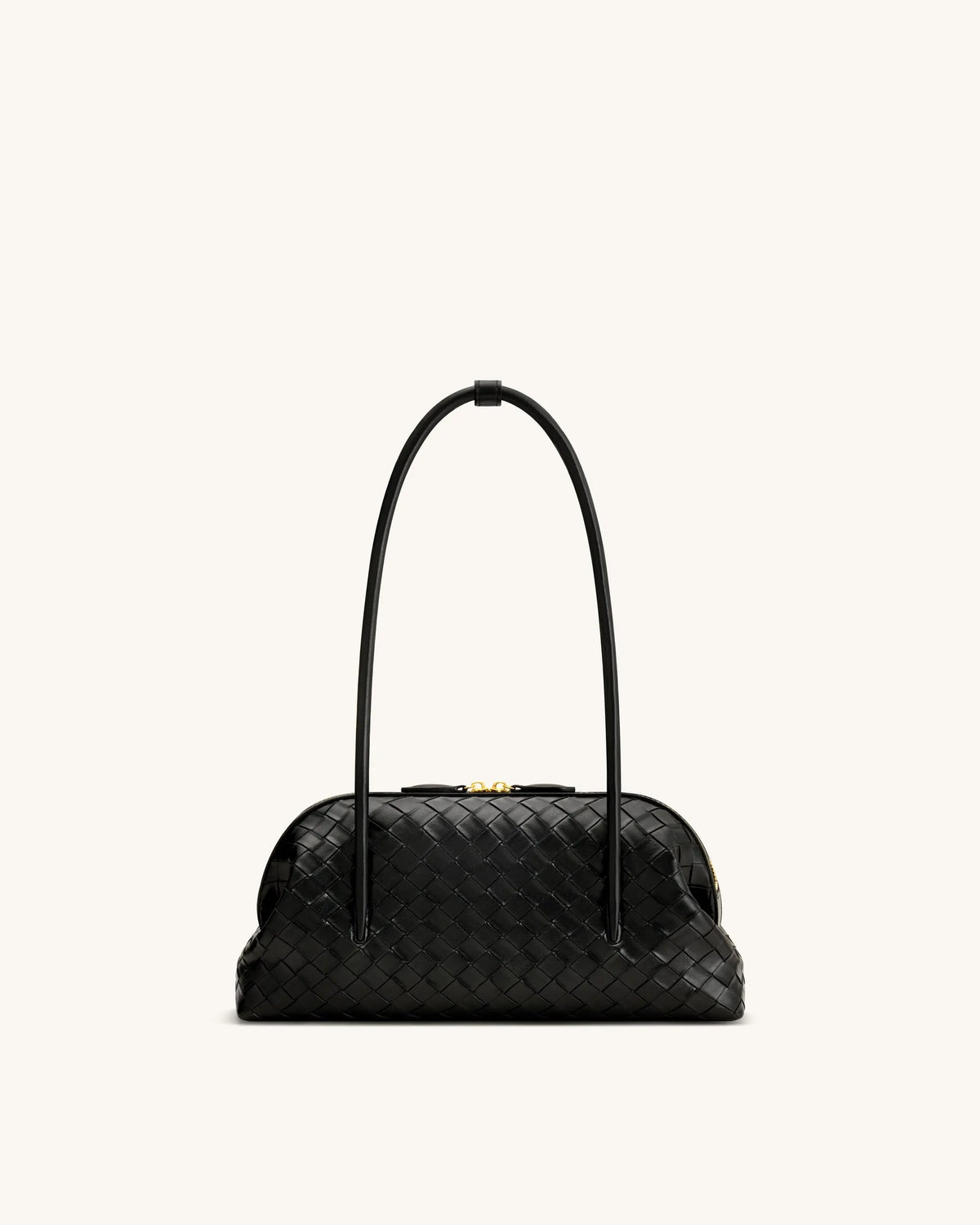 JW Pei Black Women Aveline Woven Textured Shoulder Bag SKU: 5S409-11_Black Image 03
