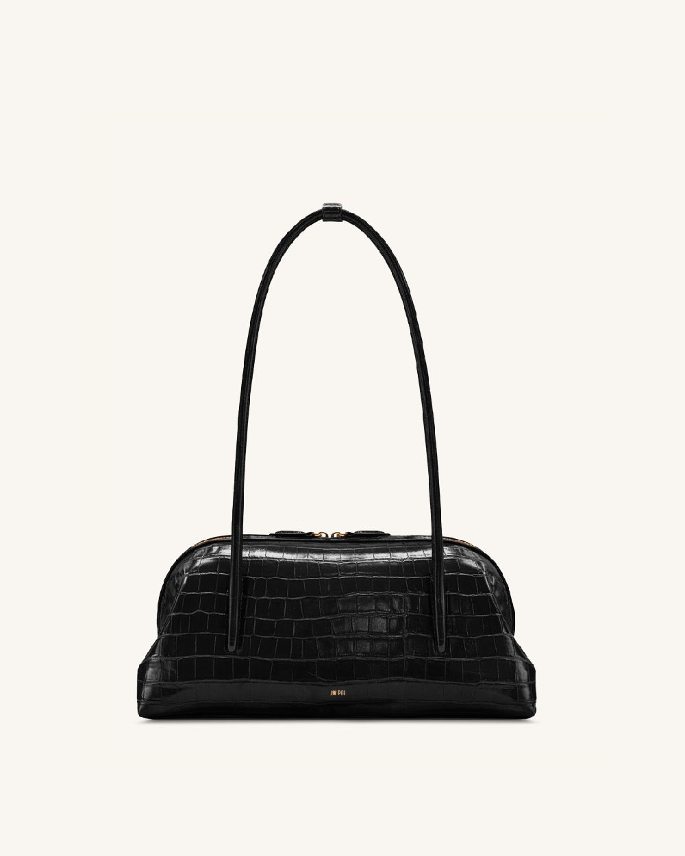 JW Pei Black Croc Women Aveline Shoulder Bag SKU: 5S409-12_Black Croc Image 01