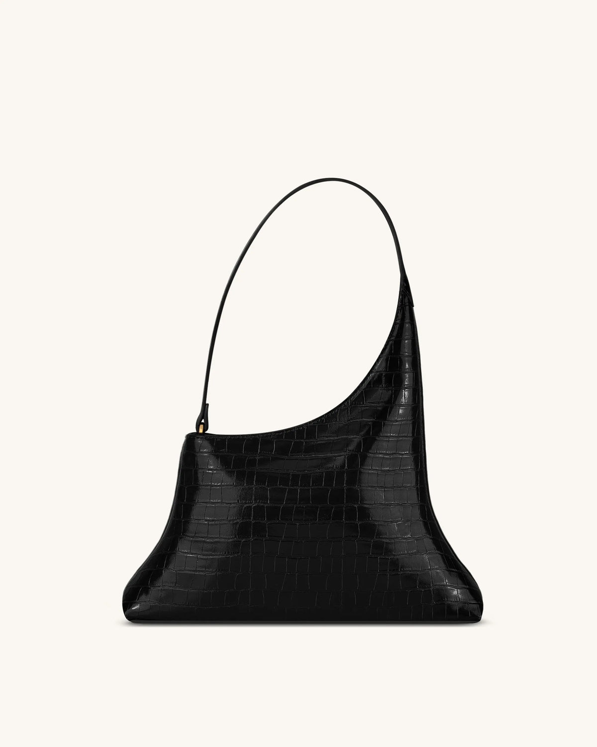 JW Pei Black Croc Women Lyra Shoulder Bag SKU: 5S412-1_Black Croc Image 03