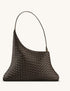 JW Pei Dark Brown Women Lyra Woven Shoulder Bag SKU: 5S412-31_Dark Brown Image 01