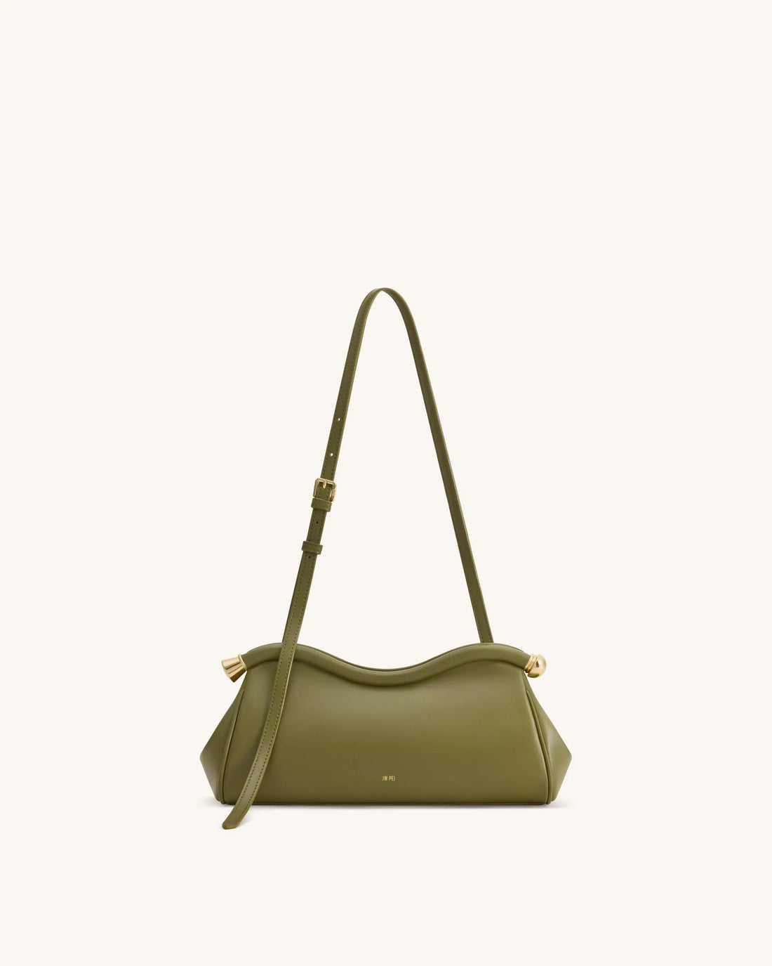 JW Pei Olive Green Women Naomi Curved Shoulder Bag SKU: 5S414-7_Olive Green Image 01