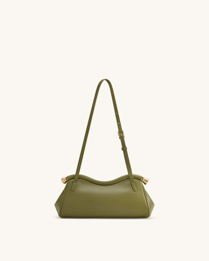 JW Pei Olive Green Women Naomi Curved Shoulder Bag SKU: 5S414-7_Olive Green Image 03