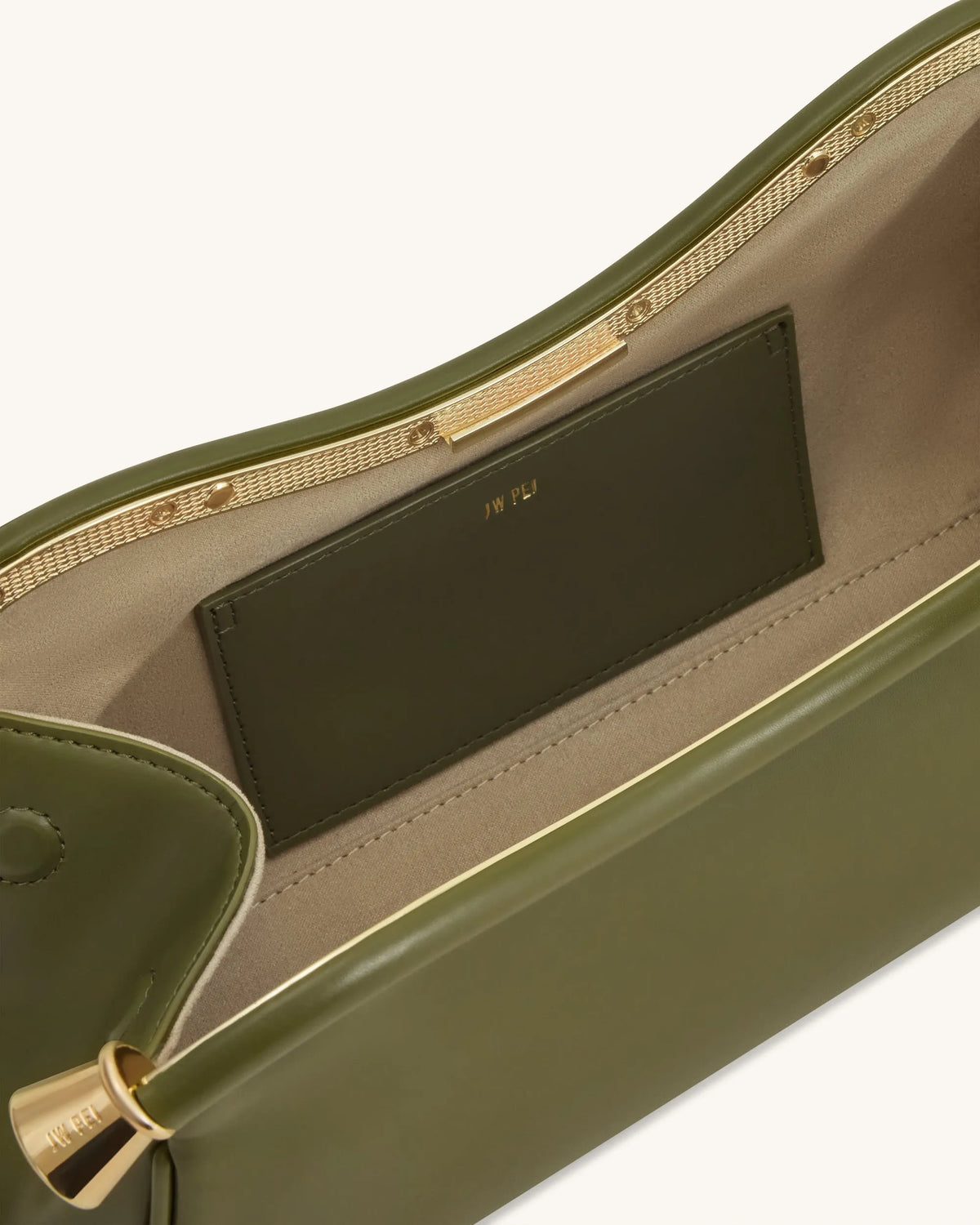 JW Pei Olive Green Women Naomi Curved Shoulder Bag SKU: 5S414-7_Olive Green Image 04