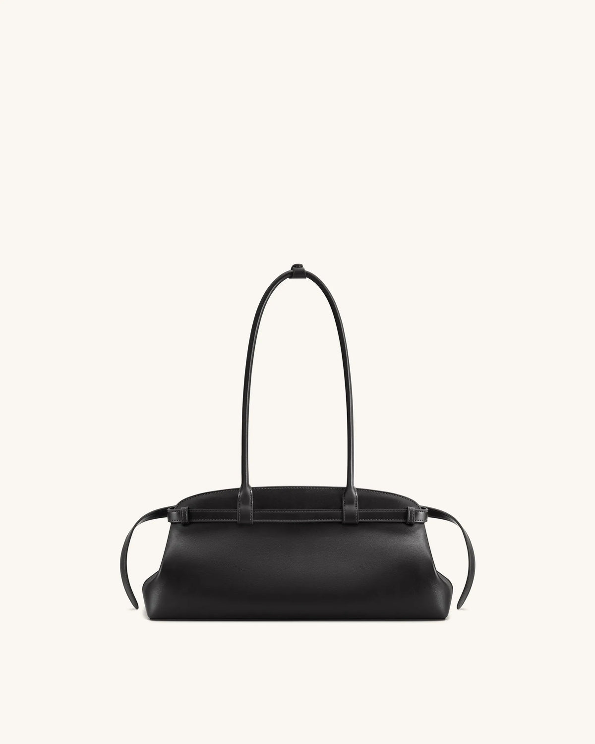 JW Pei Black Women Arden Belt Detail East-West Shoulder Bag SKU: 5S417-1_Black Image 03