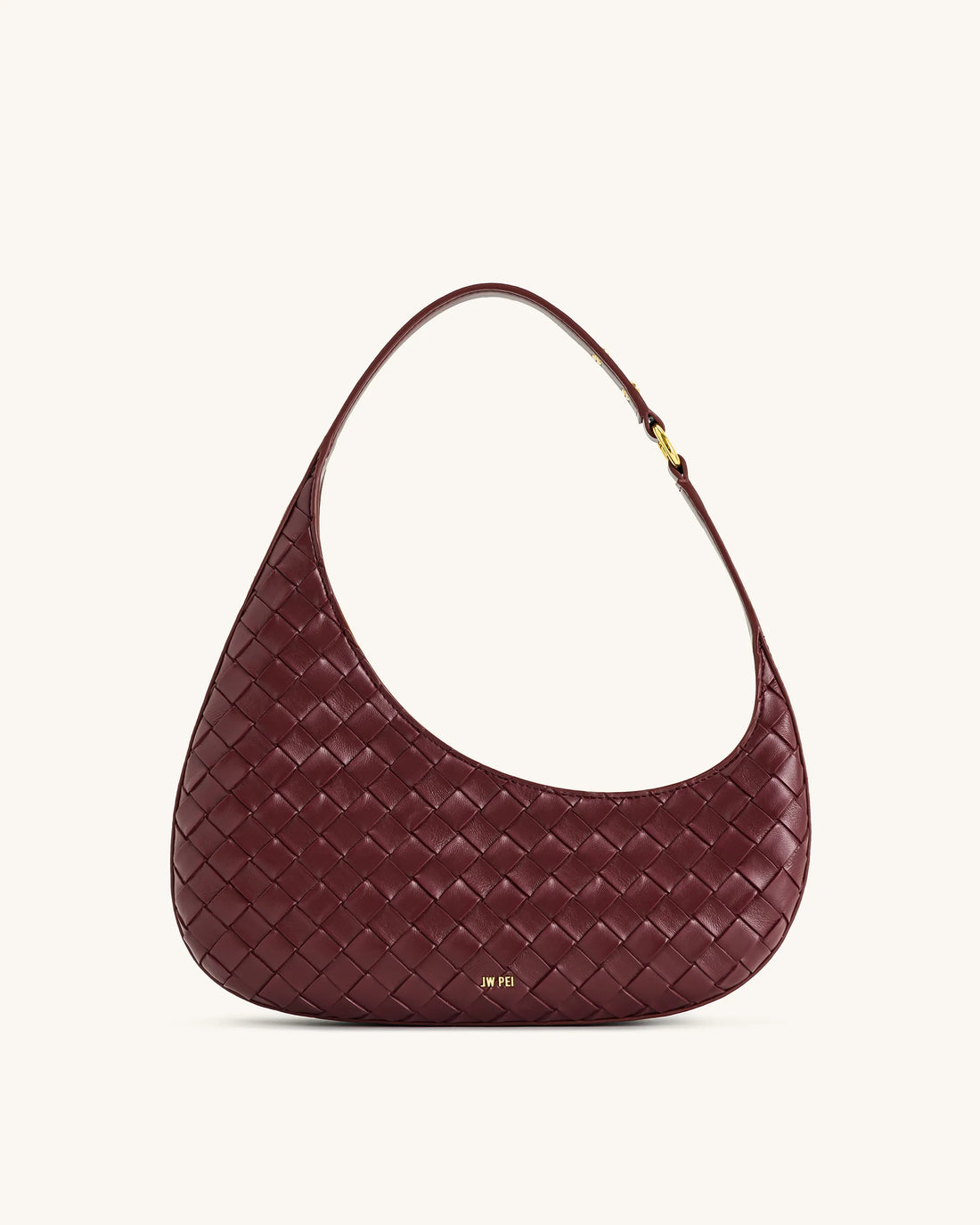 JW PEI_Burgundy_Harlee Weave Texture Shoulder Bags_5S61-44_Burgundy_01