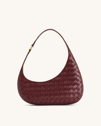 JW PEI_Burgundy_Harlee Weave Texture Shoulder Bags_5S61-44_Burgundy_02
