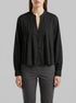 Benetton Black Women Lightweight Blouse with Pleats SKU: 5SI1DQ0E5_100 Image 00