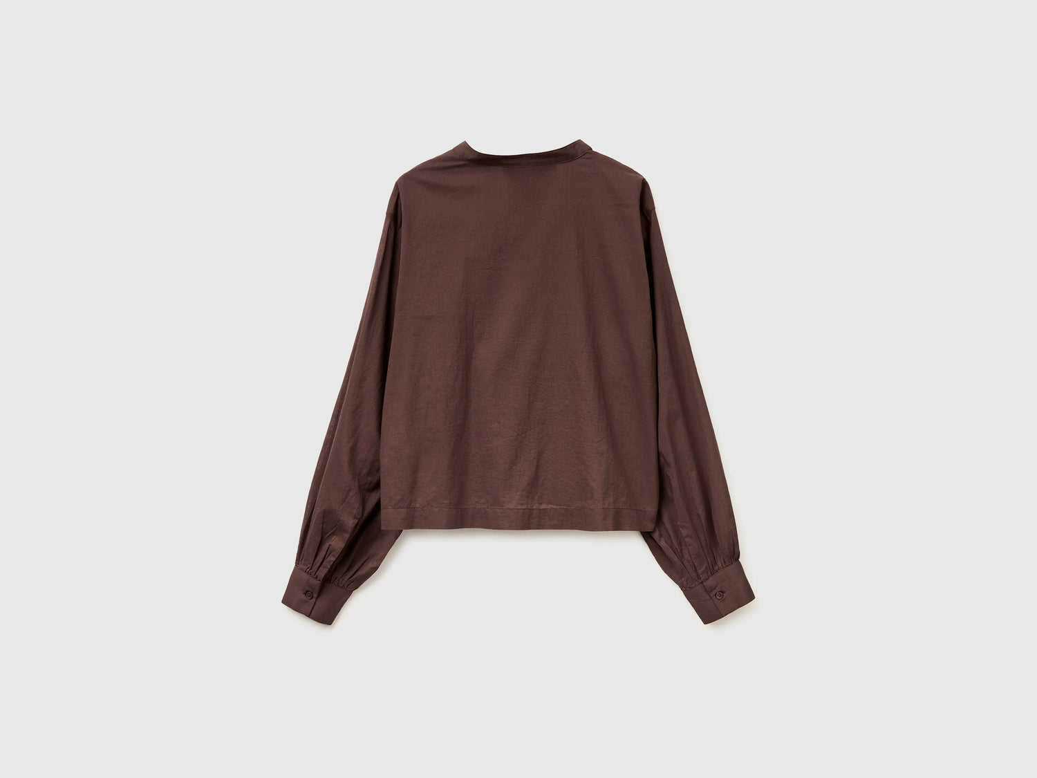 Benetton Brown Women Lightweight Blouse with Pleats SKU: 5SI1DQ0E5_33T Image 02
