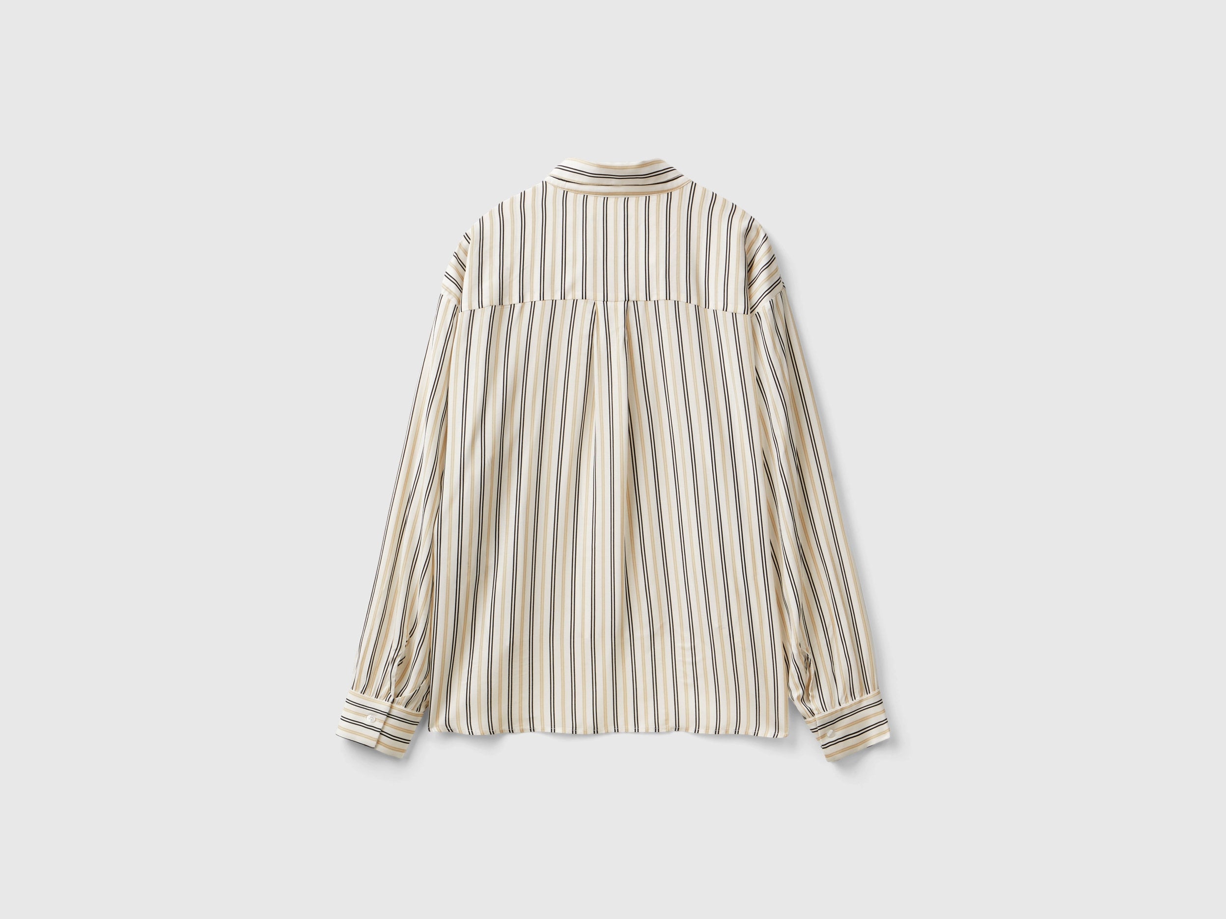 Striped Shirt With V-Neck_5TUQDQ0BK_901_04