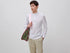 Benetton White Men Striped Henley Shirt SKU: 5TYEUQ075_701 Image 01