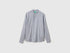 Benetton Blue Men Striped Henley Shirt SKU: 5TYEUQ075_902 Image 01