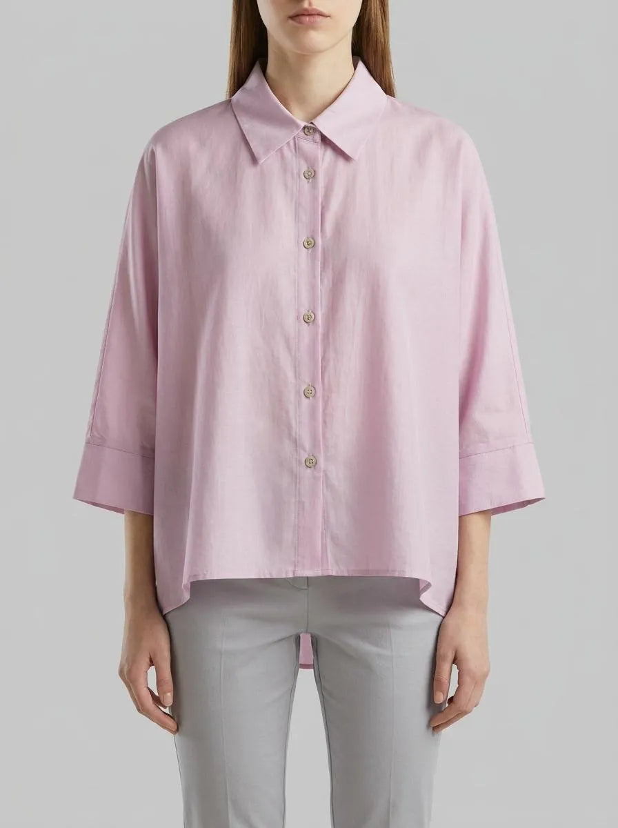 Benetton Pink Women Flowing Shirt SKU: 5UOCDQ0E6_0K3 Image 00