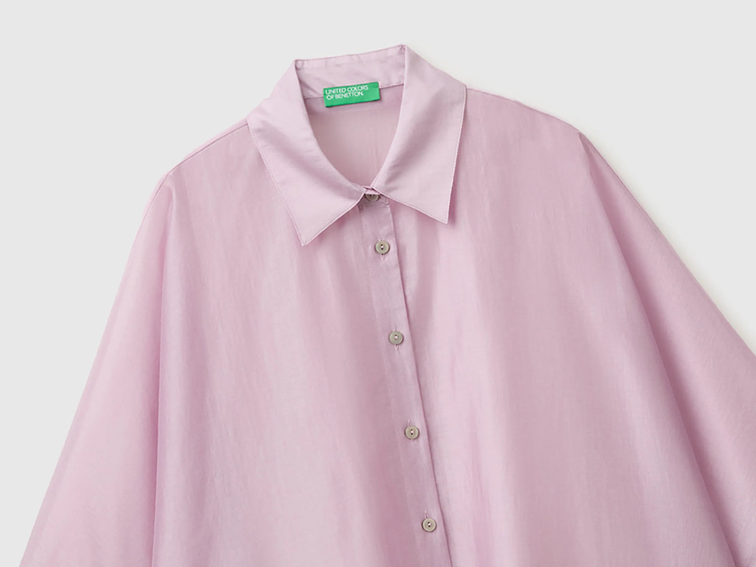 Benetton Pink Women Flowing Shirt SKU: 5UOCDQ0E6_0K3 Image 03