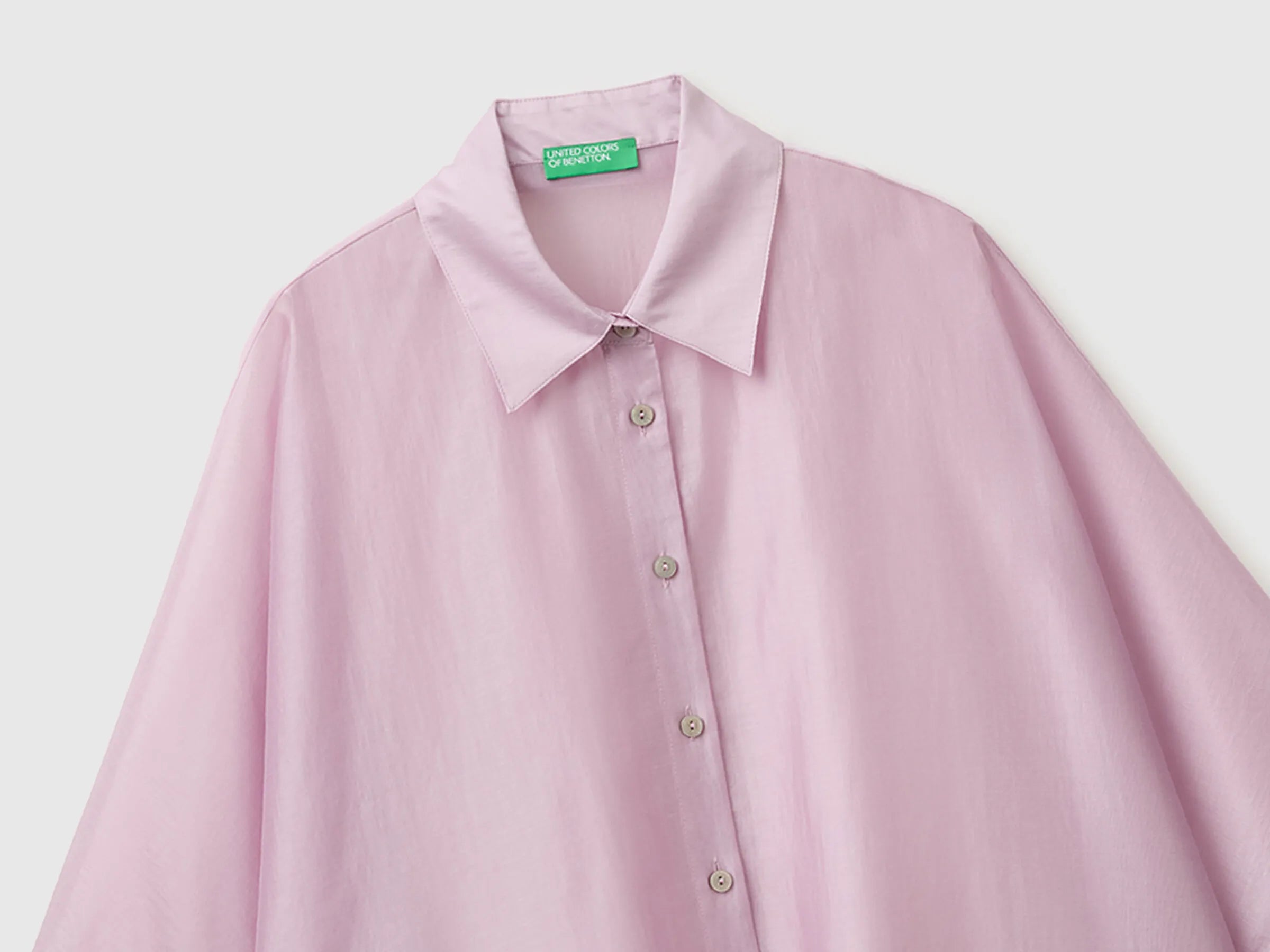 Benetton Pink Women Flowing Shirt SKU: 5UOCDQ0E6_0K3 Image 03