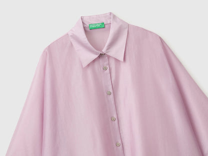 Benetton Pink Women Flowing Shirt SKU: 5UOCDQ0E6_0K3 Image 03