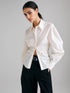 Sisley Creamy white Women Slim Fit Shirt with Pleats SKU: 5V5TLQ0AE_00E Image 03