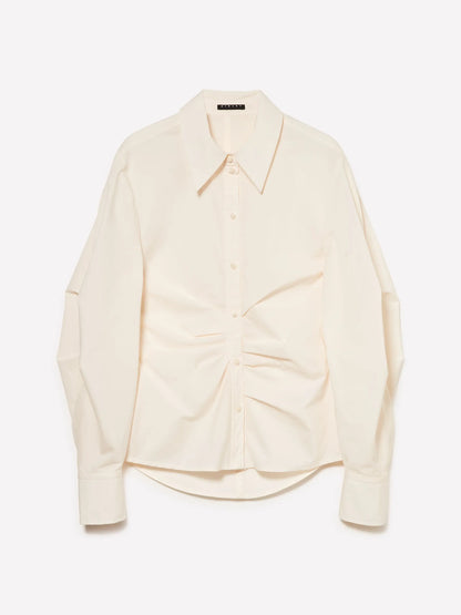 Sisley Creamy white Women Slim Fit Shirt with Pleats SKU: 5V5TLQ0AE_00E Image 05