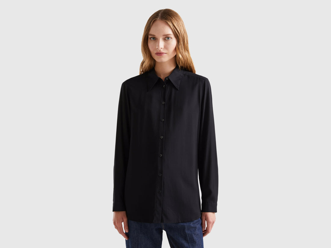 Regular Fit Shirt In Sustainable Viscose_5WPWDQ04R_100_02