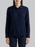 Benetton Dark Blue Women Regular Fit Shirt in Viscose SKU: 5WPWDQ0B0_016 Image 00