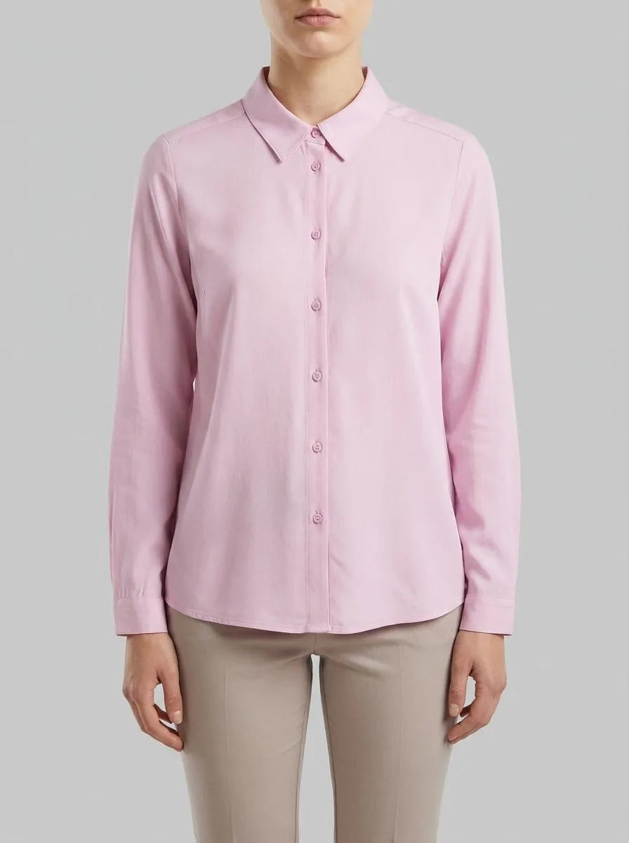Benetton Pink Women Regular Fit Flowy Shirt SKU: 5WPWDQ0B0_0K3 Image 00