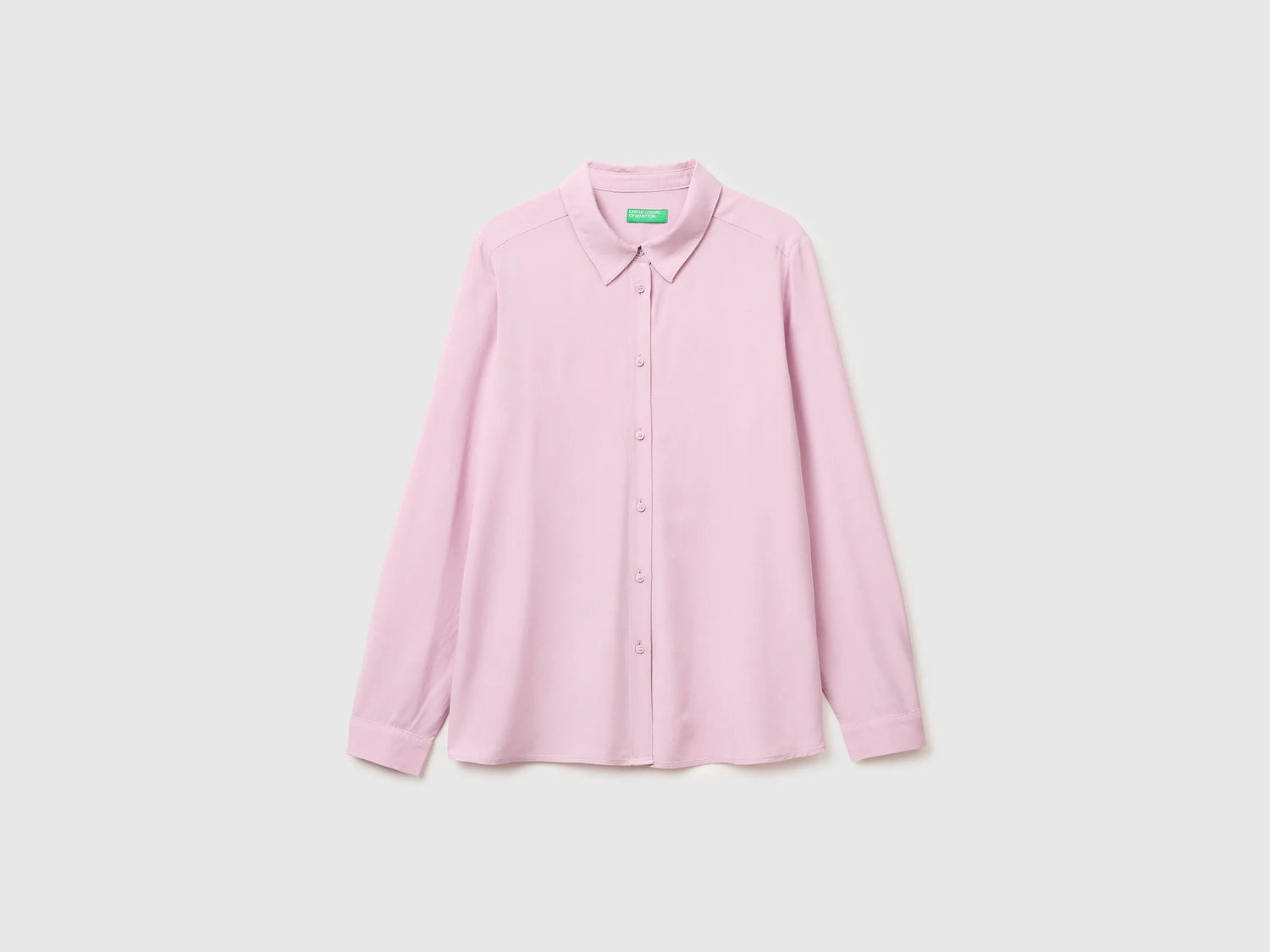 Benetton Pink Women Regular Fit Flowy Shirt SKU: 5WPWDQ0B0_0K3 Image 01