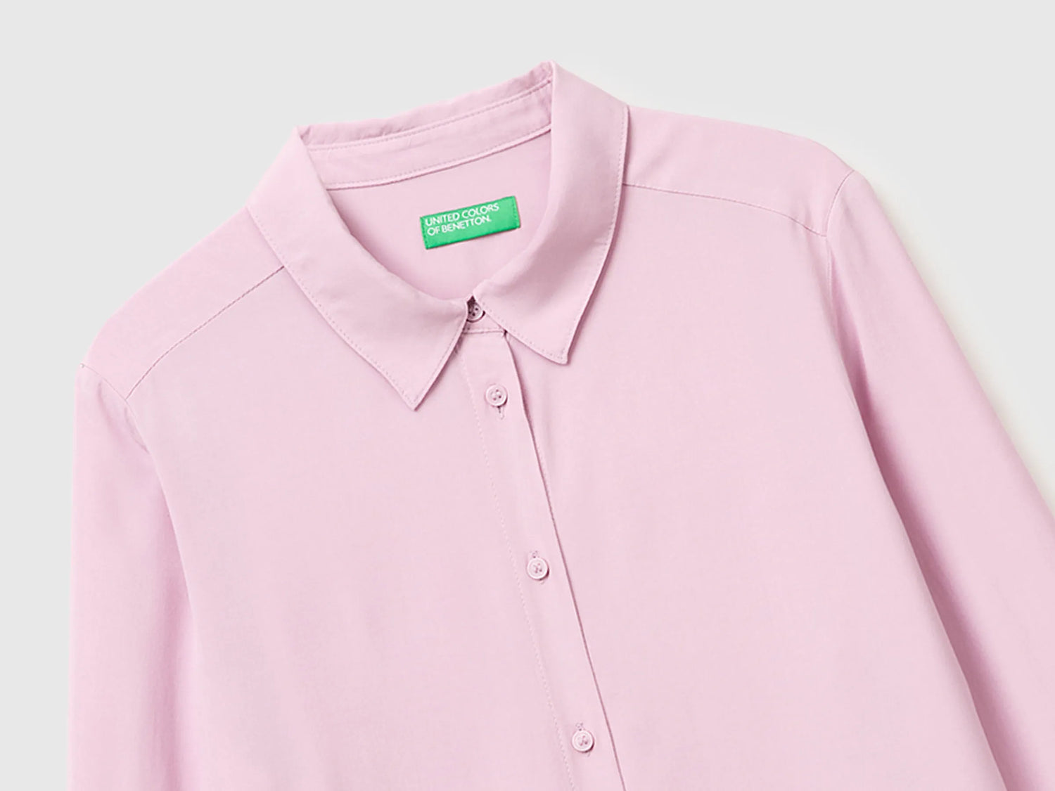 Benetton Pink Women Regular Fit Flowy Shirt SKU: 5WPWDQ0B0_0K3 Image 03
