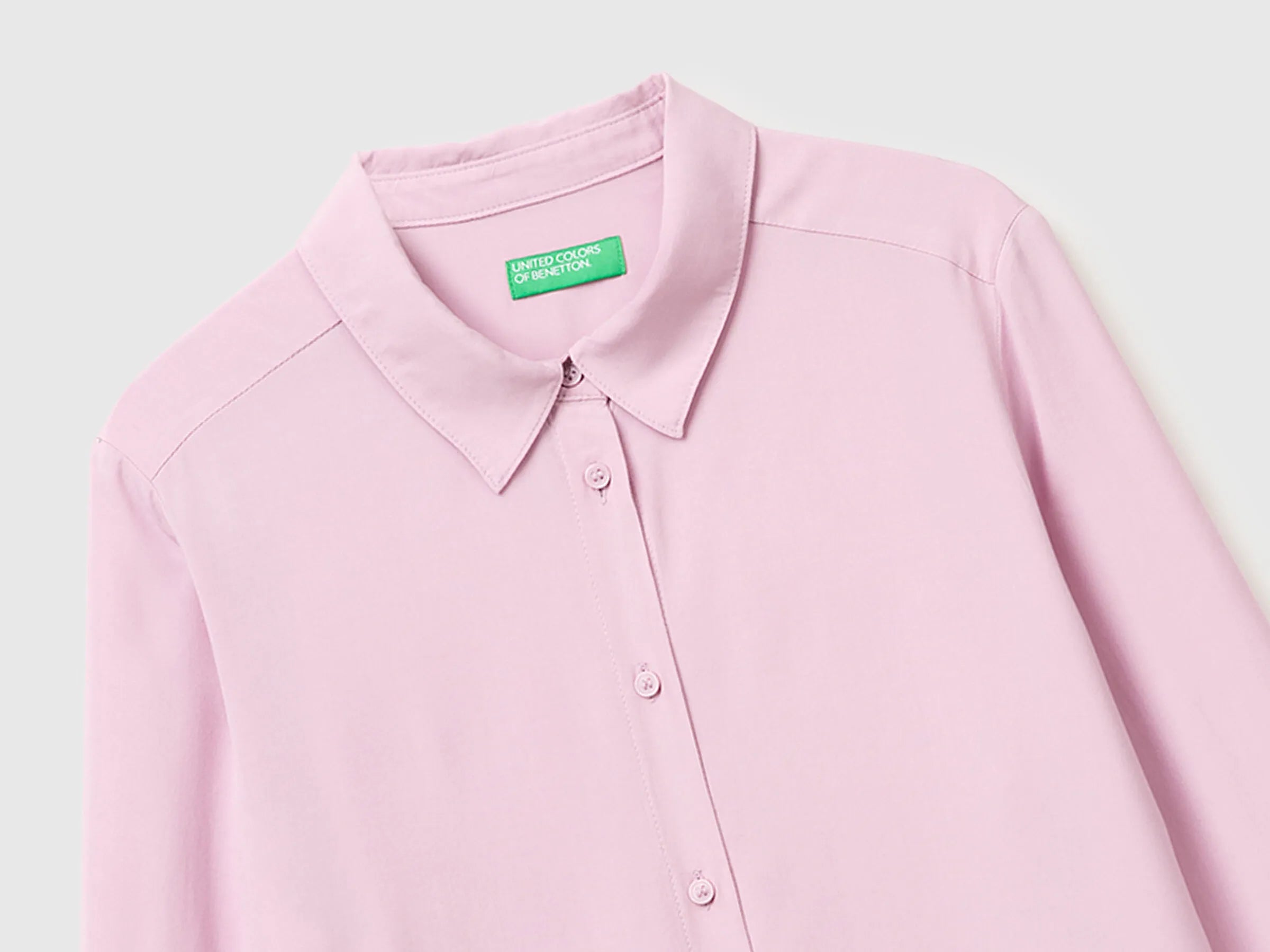 Benetton Pink Women Regular Fit Flowy Shirt SKU: 5WPWDQ0B0_0K3 Image 03